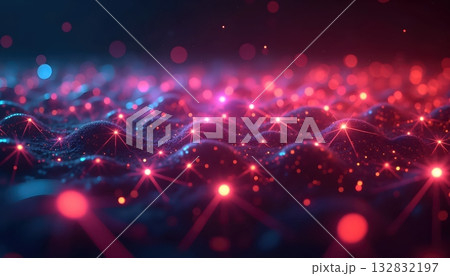 Abstract Neon Harmony Illuminating the Depth of Darkness Abstract Neon Harmony Illuminating the Depth of Darkness 132832197