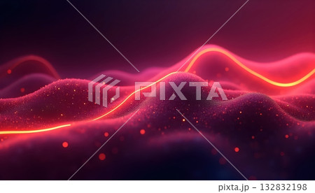 Vibrant Waves of Neon Flow Reflecting Abstract Digital Motion Vibrant Waves of Neon Flow Reflecting Abstract Digital Motion 132832198
