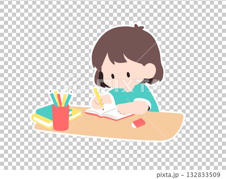 Girl studying Girl studying 132833509