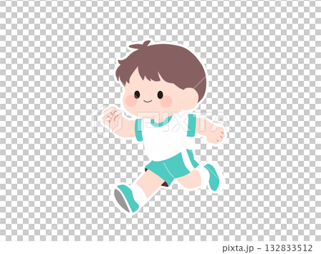 走る男の子 132833512