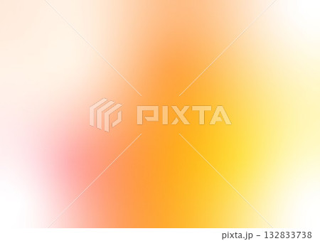 グラデーションふんわりの背景素材　黄色　オレンジ　ピンク　赤　暖かい 132833738