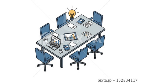 会議室でひらめく画期的なアイデア 会議室でひらめく画期的なアイデア 132834117
