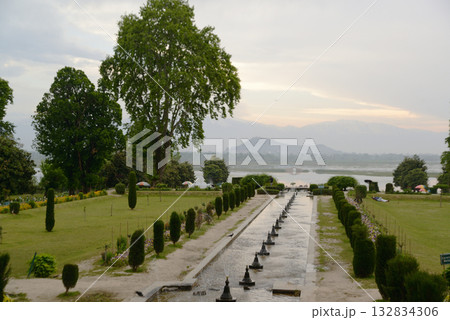 Nishat  garden Bagh is a popular tourist attraction, Nishat Bagh is a 12-tiered terraced garden located near the famous Dal Lake in Srinagar. It is the second largest Mughal garden in Kashmir. 132834306