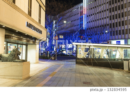 名古屋市中区栄　栄交差点　名古屋栄三越前　イルミネーション 132834595