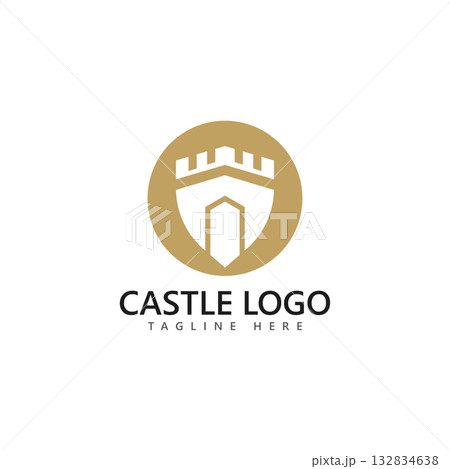 castle logo icon vector illustration castle logo icon vector illustration 132834638