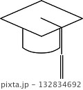 卒業のシンプルなアイコン 132834692