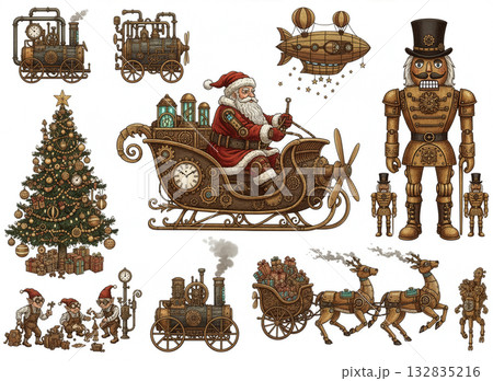 クリスマス素材集 No.00006 132835216