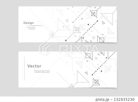 Geometry graphic illustration. Vector background. Connect shapes Geometry graphic illustration. Vector background. Connect shapes 132835230