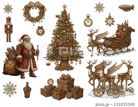 クリスマス素材集 No.00007 132835308