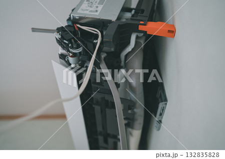 installation of an air conditioner 132835828