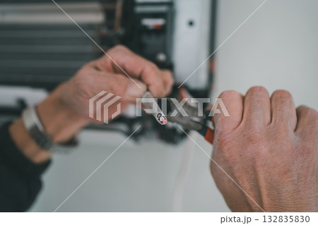 installation of an air conditioner 132835830