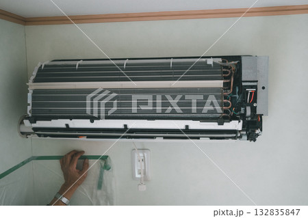 installation of an air conditioner 132835847
