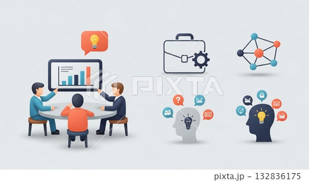 アイデアと戦略が生まれるビジネス会議 132836175
