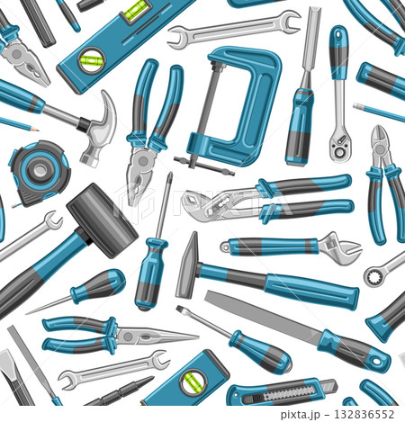 Vector Work Tools seamless pattern Vector Work Tools seamless pattern 132836552