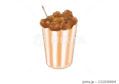 美味しそうな屋台のカップに入った唐揚げのイラスト 美味しそうな屋台のカップに入った唐揚げのイラスト 132836604