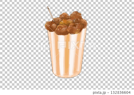 美味しそうな屋台のカップに入った唐揚げのイラスト 美味しそうな屋台のカップに入った唐揚げのイラスト 132836604