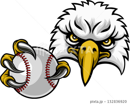 Eagle Hawk Baseball Softball Bald Eagles Mascot Eagle Hawk Baseball Softball Bald Eagles Mascot 132836920