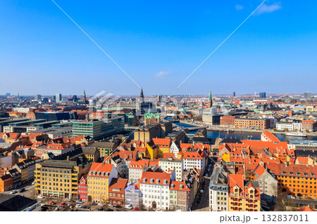 Cityscape of Copenhagen city, Denmark. View from above 132837011