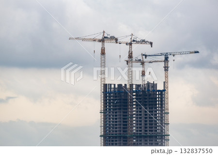 Construction progress showcases modern development 132837550
