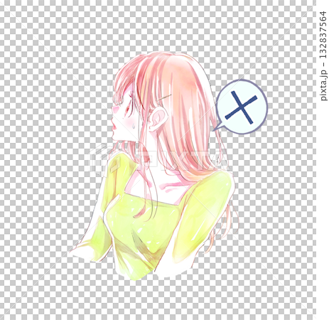 女人驚訝、懷疑、流汗、交叉 女人驚訝、懷疑、流汗、交叉 132837564