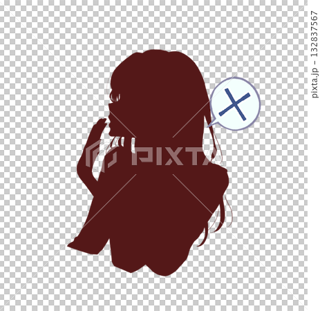 Woman cross silhouette Woman cross silhouette 132837567