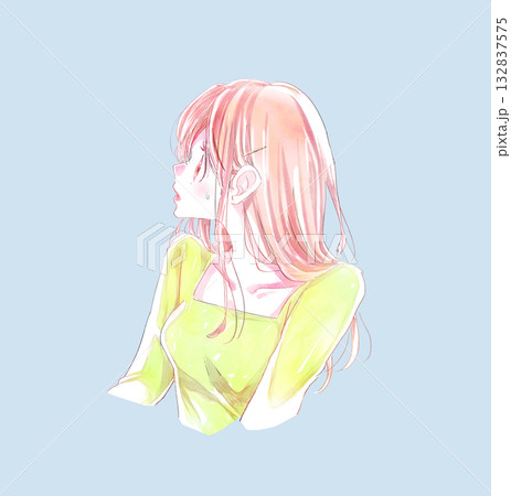 女性 驚く 怪訝 汗 女性 驚く 怪訝 汗 132837575