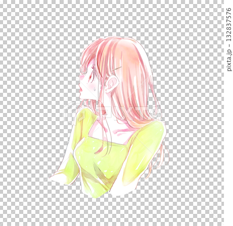 女性 驚く 怪訝 汗 女性 驚く 怪訝 汗 132837576