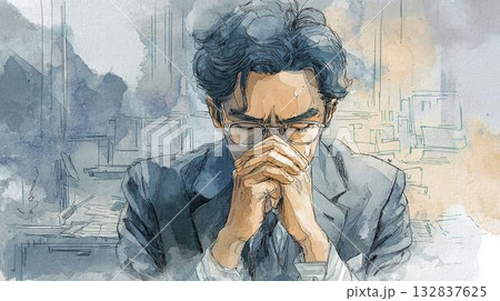 落ち込む 132837625