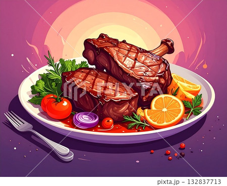 異世界の肉料理 132837713