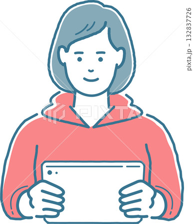タブレットを使っている女性 132837726