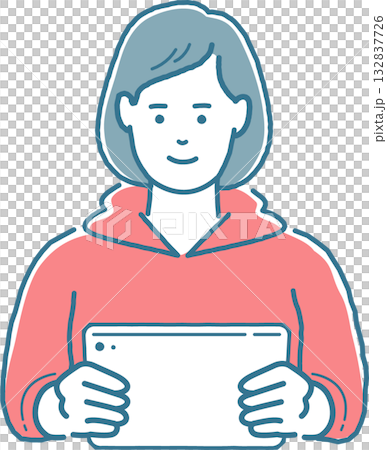 Woman using a tablet Woman using a tablet 132837726