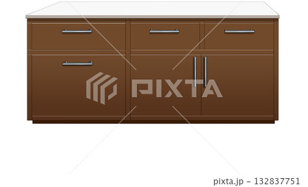 茶色い棚 132837751