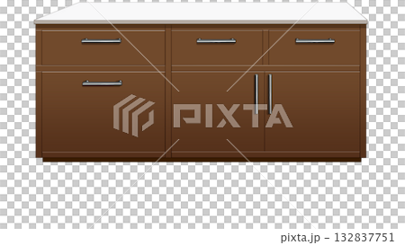 茶色い棚 132837751