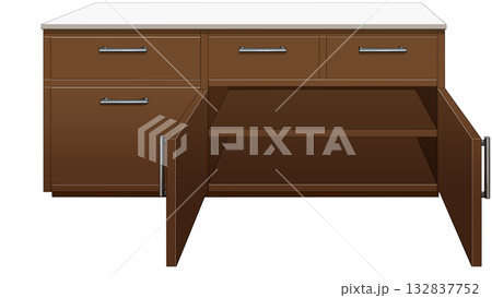 茶色い棚 茶色い棚 132837752