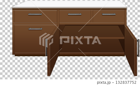 茶色い棚 茶色い棚 132837752