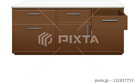 茶色い棚 132837753