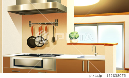 現代的なカウンターキッチン 132838076