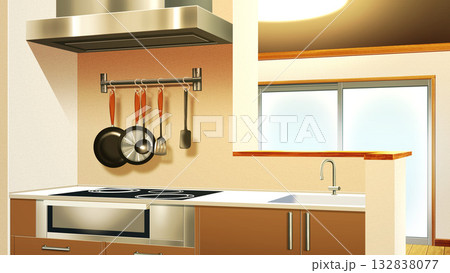 現代的なカウンターキッチン 132838077