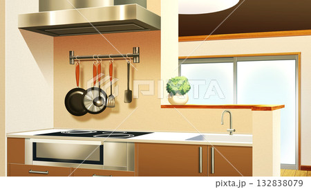 現代的なカウンターキッチン 132838079