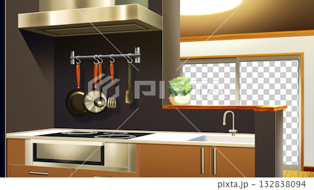 現代廚房檯面 132838094