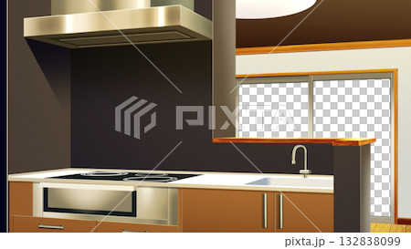 現代廚房檯面 現代廚房檯面 132838099