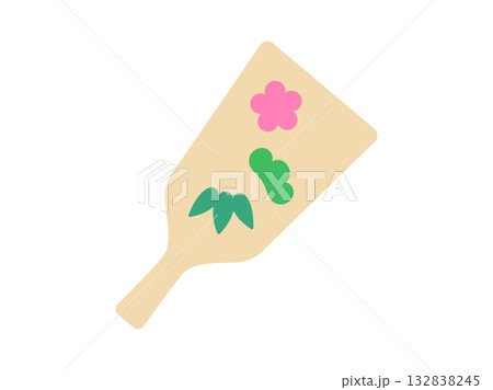 羽子板のアイコンのイラスト 132838245