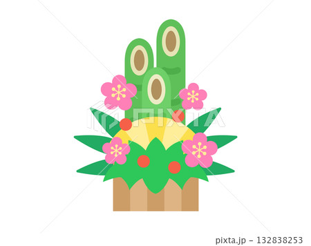 門松のアイコンのイラスト 132838253