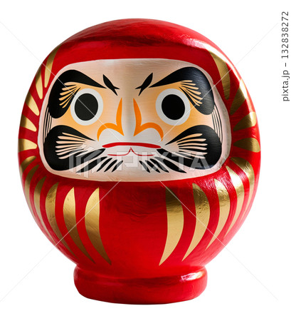 日本の伝統的な工芸品「だるま」キリヌキ背景透過 132838272