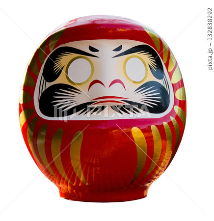 日本の伝統的な工芸品「だるま」キリヌキ背景透過 132838292