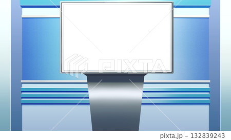 ニュース番組のスタジオ ニュース番組のスタジオ 132839243