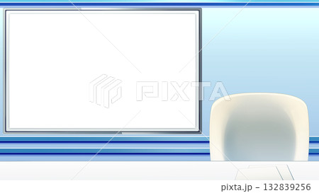 ニュース番組のスタジオ ニュース番組のスタジオ 132839256