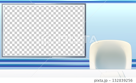 ニュース番組のスタジオ ニュース番組のスタジオ 132839256