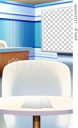 News program studio 132839406