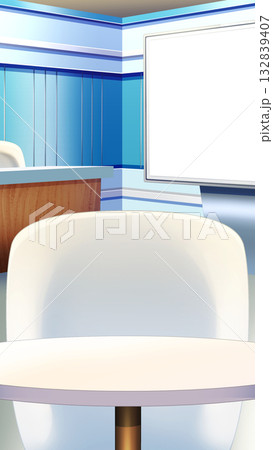 ニュース番組のスタジオ 132839407